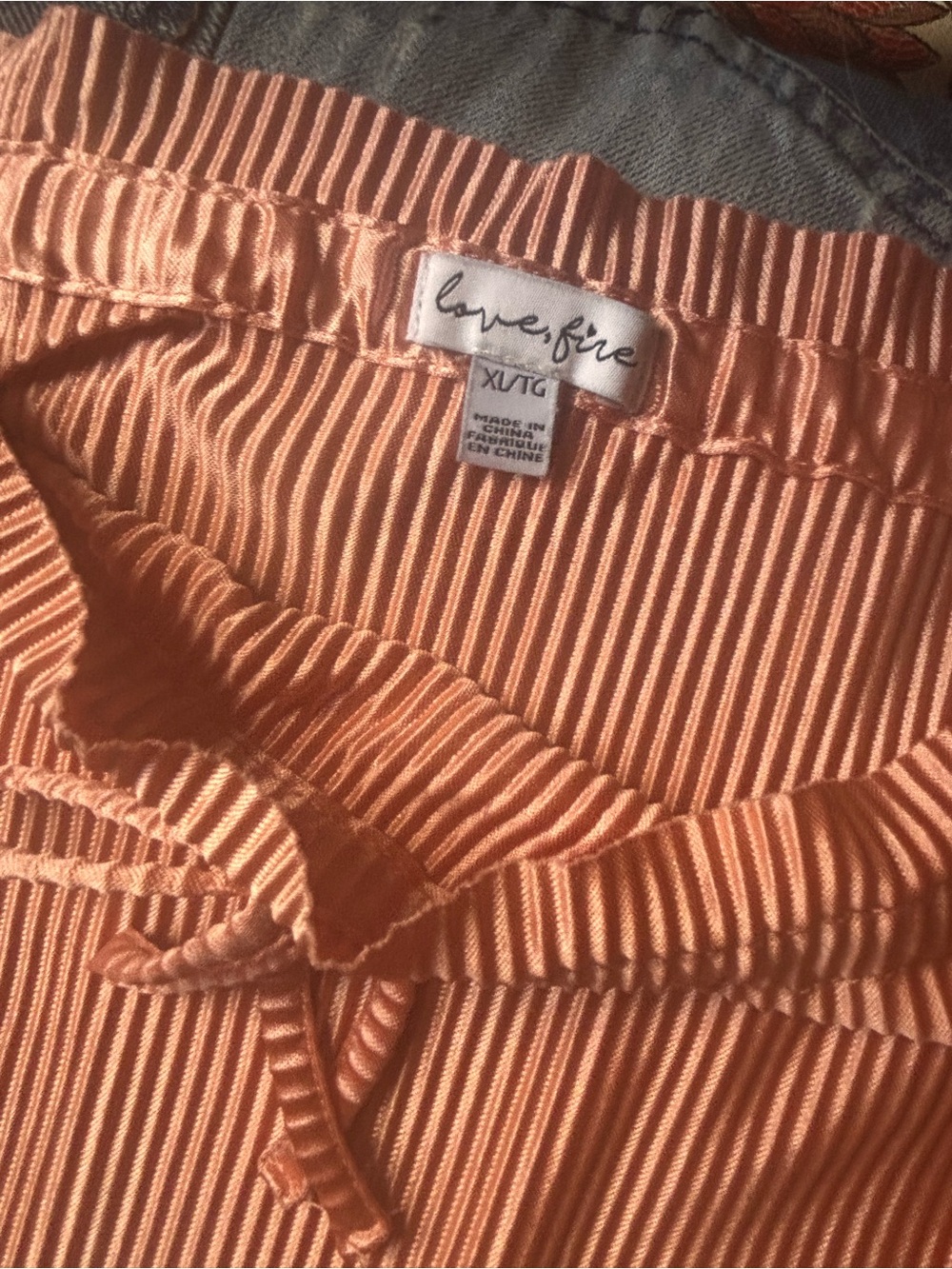 love, Fire Peach Pleated Midi Skirt